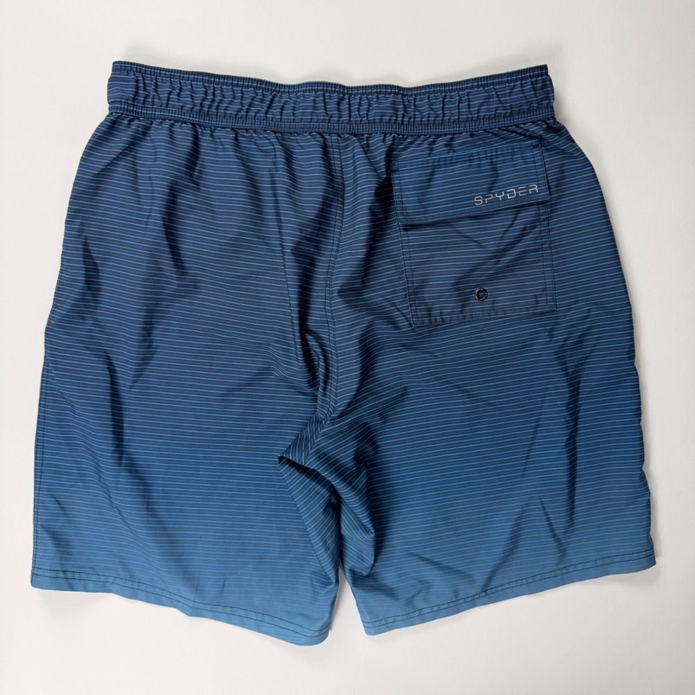 Spyder Men's Blue Striped‎ Board Shorts Swim Trunks Size XL TG Style S620604 - Picture 4 of 7